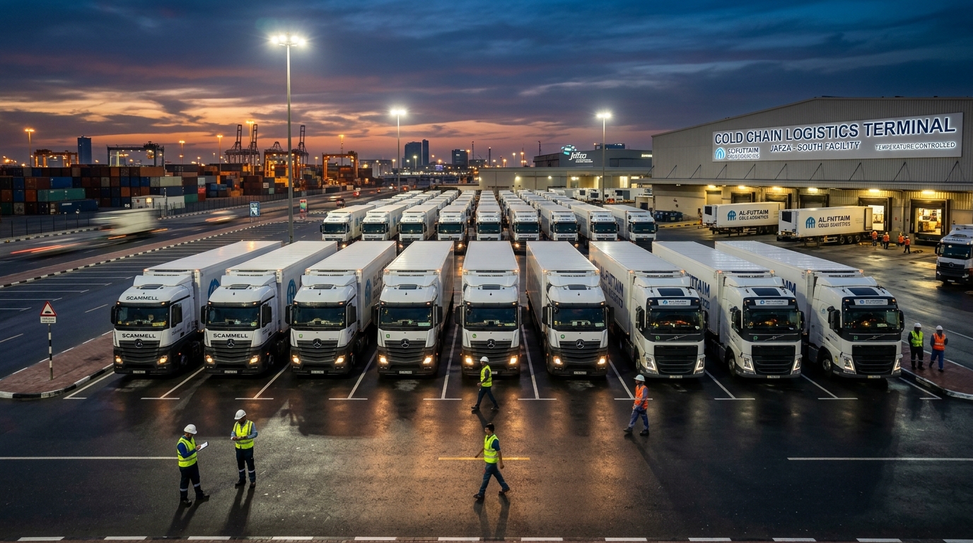 20 Dedicated Reefer Trailers Fleet Depot in Dubai JAFZA